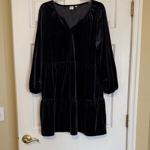 Gap Black Velvet Dress NWOT